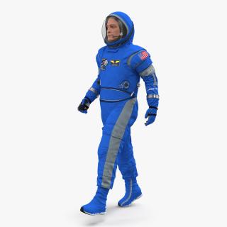 Astronaut in Boeing Spacesuit Walking 3D