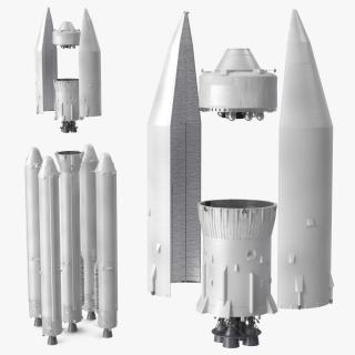 Heavy Lift Rocket System 3D model
