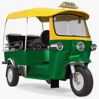 Three Wheeler Auto Rickshaw Rigged 3D model