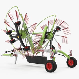 3D Twin Rotor Hay Rake Claas Liner 2700 Rigged model