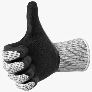 3D Safety Work Gloves Thumbs Up model