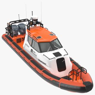 3D model Waverider 1060 GRP Cabin Gemini Marin Orange Rigged for Maya