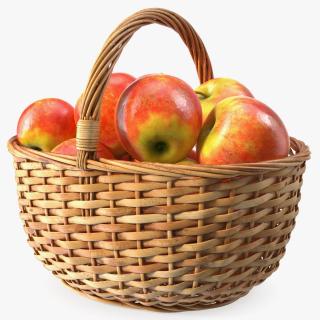 3D Basket with Apples model