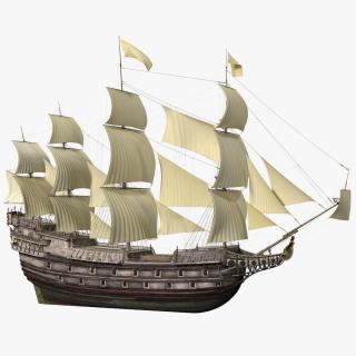 Galleon Sail Ship 3D