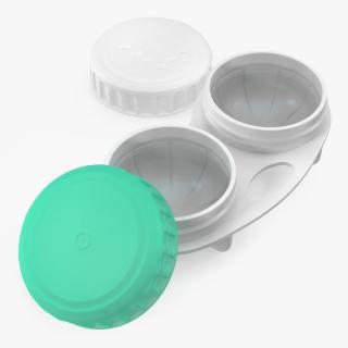 3D Contact Lens Case with Open Lid
