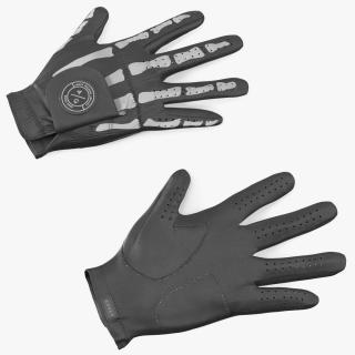 Lying Black Asher Premium Golf Gloves 3D