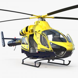 3D model Police Helicopter MD 902 Explorer Rigged