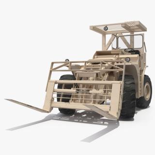 3D Pettibone Rough Terrain Military Forklift Sand Rigged model
