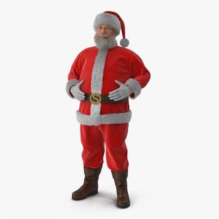 Santa Claus Standing Pose with Fur 3D model