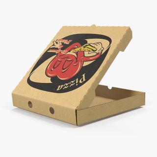 Open Pizza Box 3D model