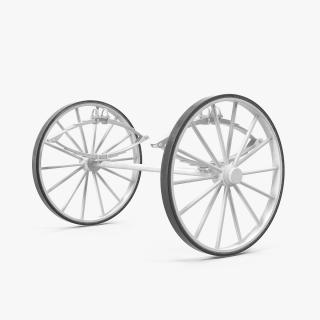 3D Carriage Wheels with Springs model