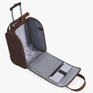 3D Brown Open Softshell Luggage model