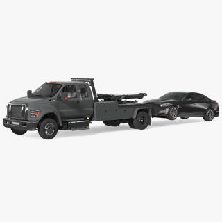 3D Car Tow Truck with Transportable Car
