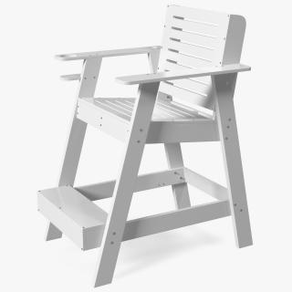 3D Lifeguard Chair 30 inch model