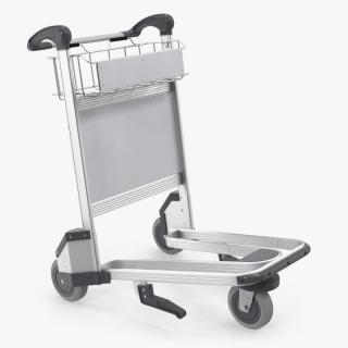 Airport Luggage Trolley Empty 3D model