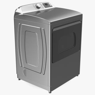 Top Load Laundry Dryer Machine Metallic 3D model