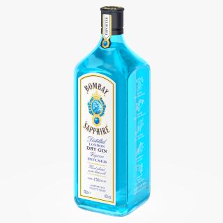 Bombay Sapphire Gin 1 Litre Bottle 3D model