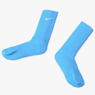 3D model Long Socks Nike Blue Idle