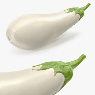 Italian White Eggplant 3D