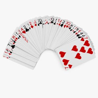 3D model Row of Playing Cards