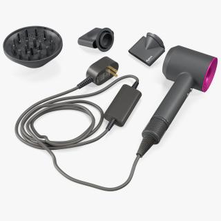3D Dyson Supersonic Hair Dryer with Attachments Set model