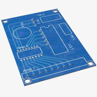 Empty Printed Circuit Board 3D