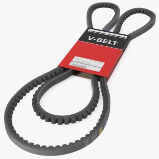 3D Accessory Drive V Belt With Label model
