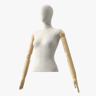 3D Female Flexible Half Body Mannequin Torso