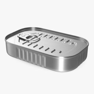 3D Rectangular Can with Pull Tab Lid model