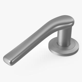 3D model Curved Door Handles Steel