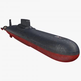 Typhoon Class Submarine Project 941 or Akula 3D model