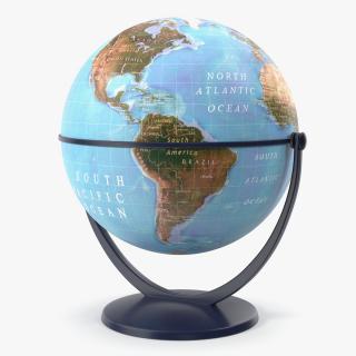 3D Physical World Globe with Stand