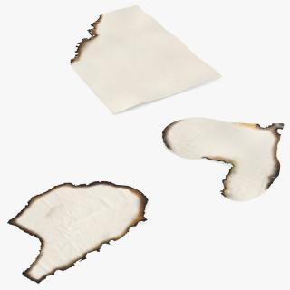 3D Burnt Pieces of Paper