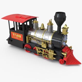 Train Toy Locomotive Rigged 3D