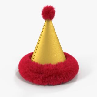 3D Fur Cone Party Hat model