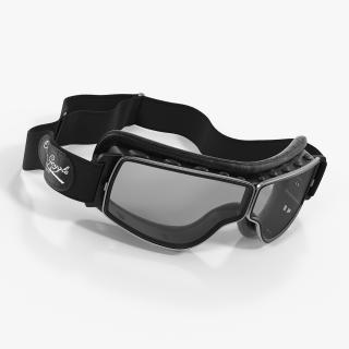 3D model Retro Pilot Goggles Black