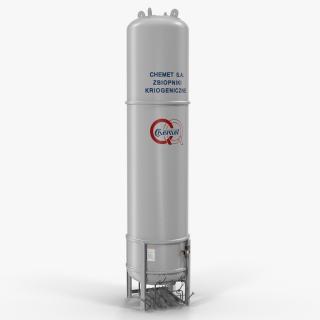3D model LNG Gas Cryogenic Storage Tank
