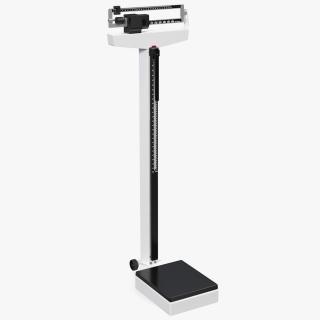 3D model Physician Weighing Scale with Height Rod