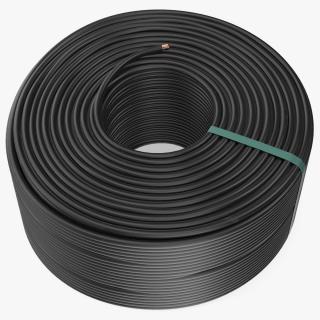 3D model Coil Cable Flexible Black