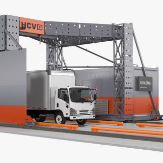 Freight Scanner HCVG with Isuzu Truck Rigged 3D model