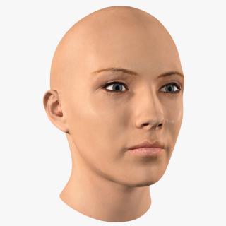 3D Female Bald Head
