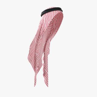 3D Red Traditional Arabic Hat