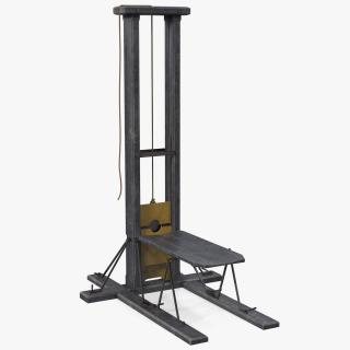 3D Antique French Revolution Guillotine