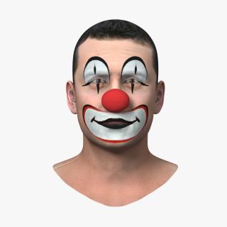 Circus Clown Head 3D