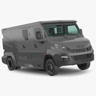 INKAS Armored Vehicle Rigged for Maya 3D
