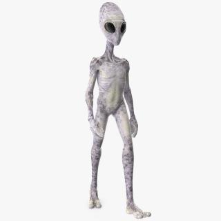 Humanoid Alien Walking Pose 3D
