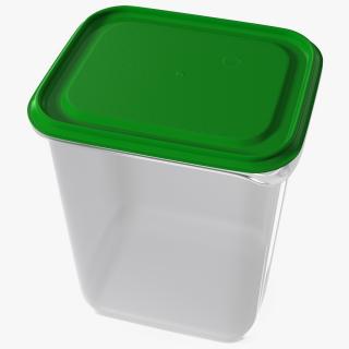 Large Plastic Food Container with Lid 3D