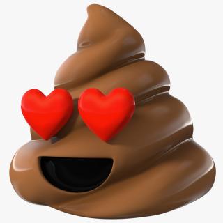 3D Poop Emoji Heart Eyes