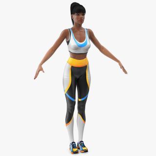 Light Skin Fitness Woman Neutral Pose 3D