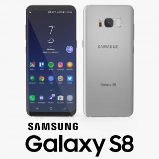 3D Samsung Galaxy S8 Arctic Silver